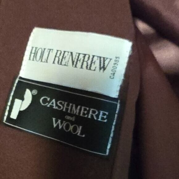 Vintage Holt Renfrew Cashmere and Wool Peacoat with Fur Accents - Extra Large - Picture 7 of 11